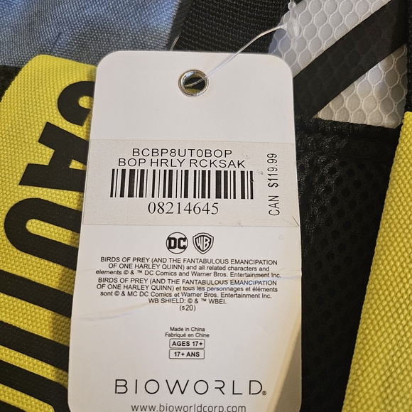 Bioworld Handbags - Bioworld Birds of Prey Backpack - Yellow and Black